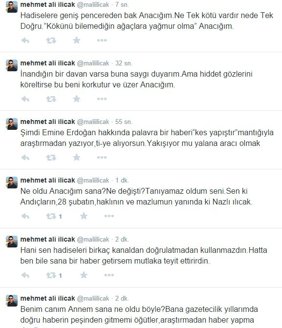 Nazlı Ilıcak'ın oğlu Twitter'dan isyan etti: Ne oldu anacığım sana? - Resim : 2