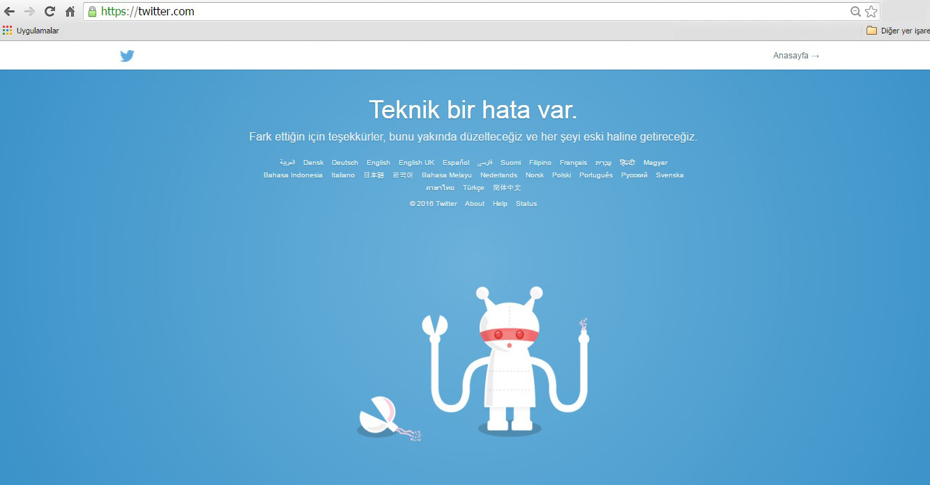 Twitter'da 10 dakikalık çöküntü! - Resim : 1