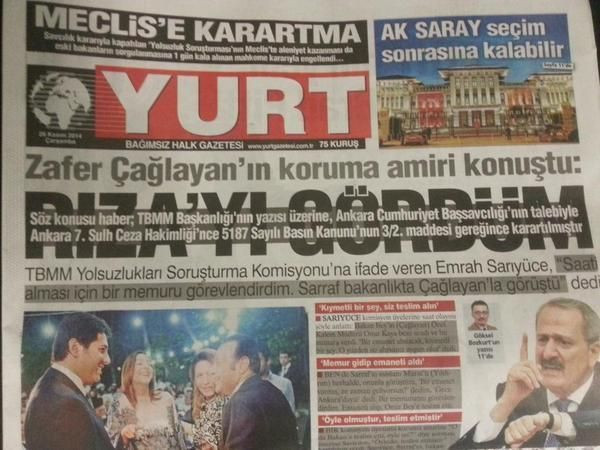 Yurt gazetesi de yayın yasağına uymayacak! - Resim : 1